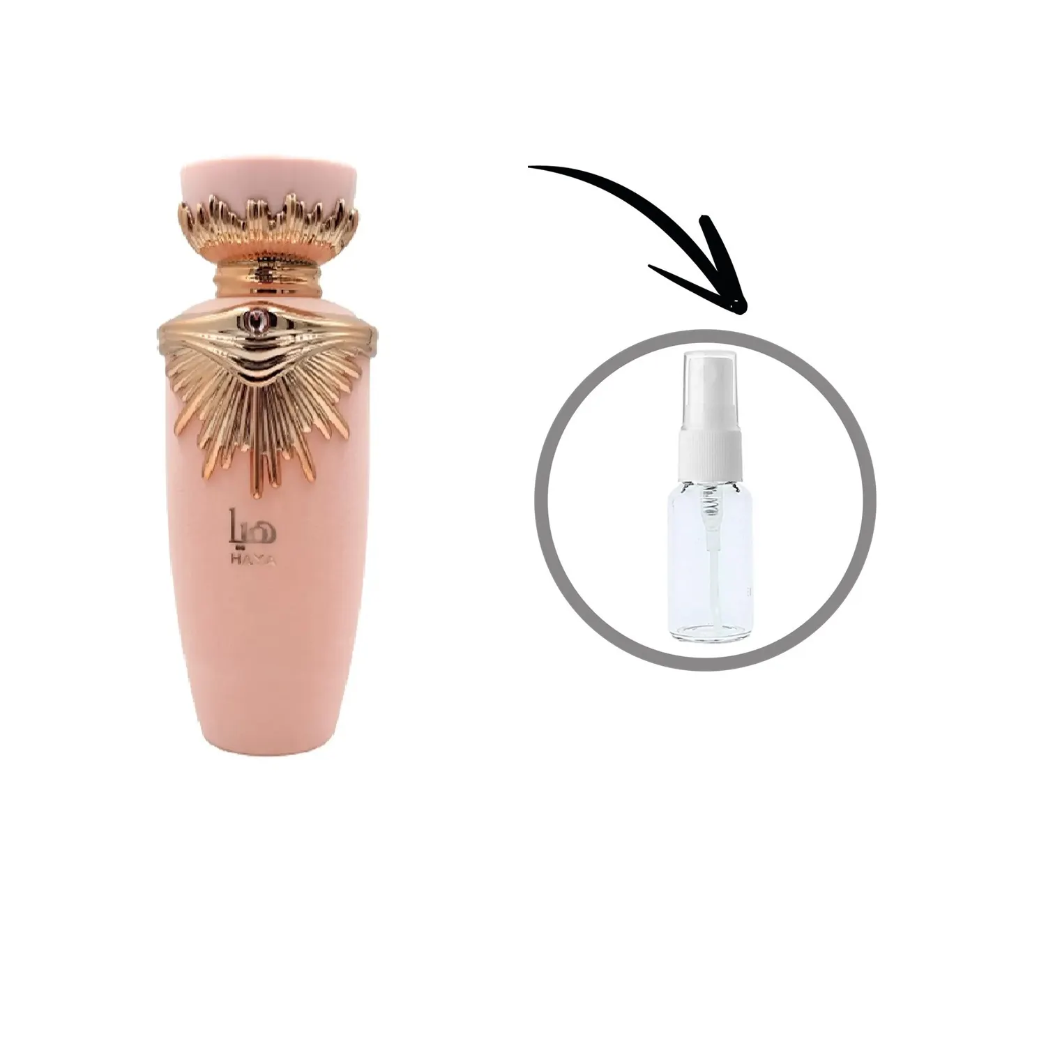 DECANTE PERFUME ARABE LATT HAYA ROSA 5ML