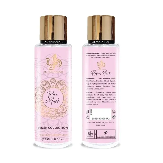 AL WATANIAH PERFUMED BODY MIST ROSE MUSK 250ML