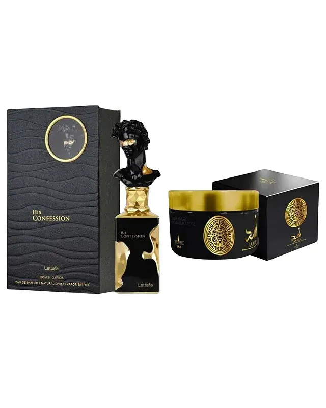 Combo His Confession Lattafa Eau de Parfum - 100ml + Pasta Asad Extra Concentrada Isabelle La Belle - 200g - Masculino - imagem 1
