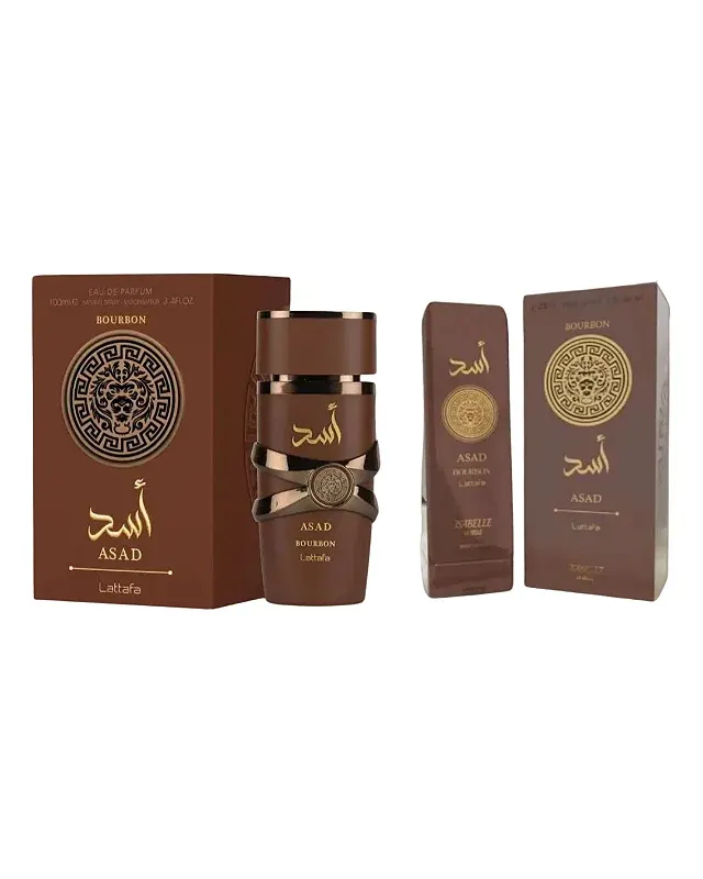 Combo Asad Bourbon Lattafa Eau de Parfum - 100ml + Asad Bourbon Isabelle Hidratante- 200ml - Masculino - imagem 1