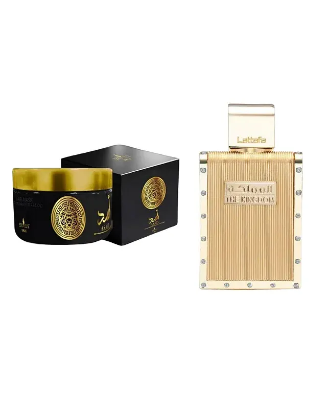 Combo The Kingdom Eau de Parfum Lattafa - 100ml + Pasta Asad Extra Concentrada Isabelle La Belle - 200g - Masculino - imagem 1