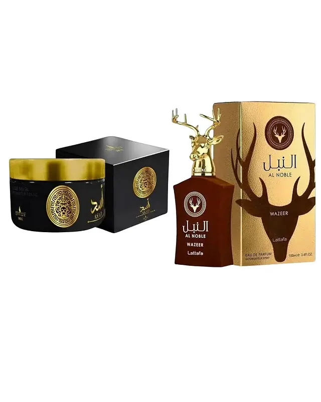 Combo Al Noble Wazeer Eau de Parfum Lattafa - 100ml + Pasta Asad Isabelle La Belle - 200g - imagem 1