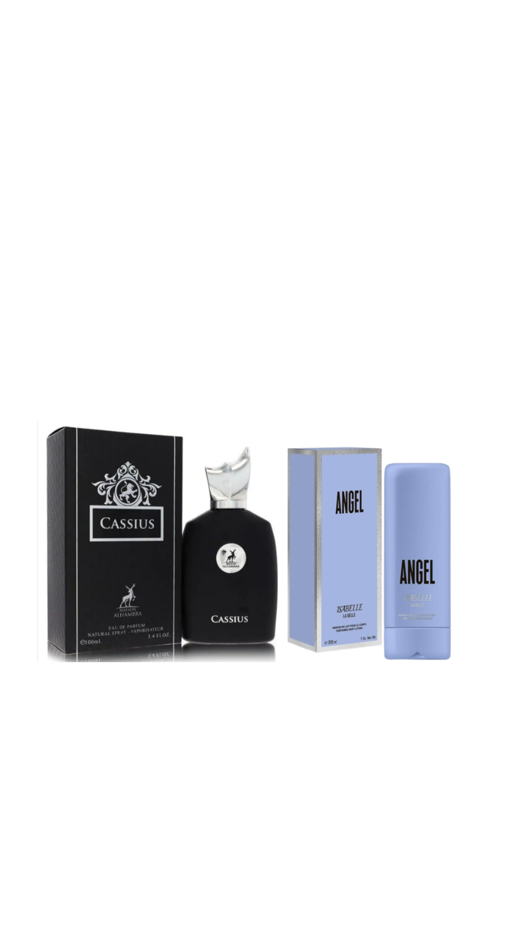 Combo Maison Alhambra Cassius 100ml + Hidratante Angel Isabelle - 200ml - Masculino - imagem 1