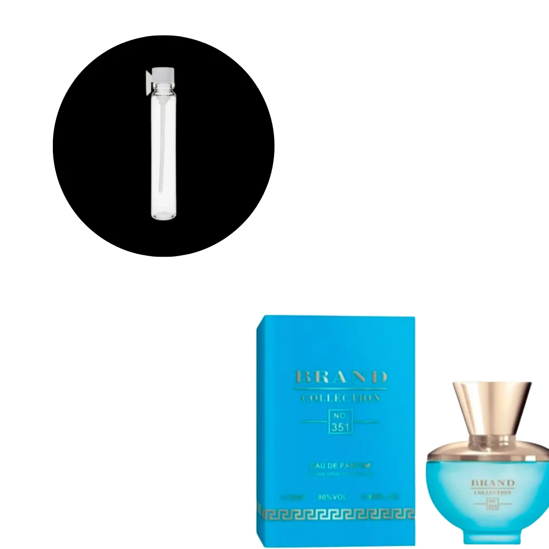 AMOSTRA BRAND COLLECTION 351 VERSACE BLUE TURQUOISE 1ML - imagem 1