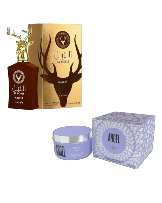 Combo Al Noble Wazeer Eau de Parfum Lattafa - 100ml + Combo Pasta Angel Isabelle Extra Concentrada - 200g - imagem 1