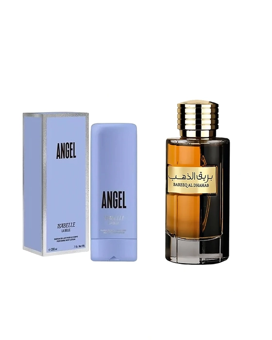 Combo Al Wataniah Bareeq Al Dhahab Eua de Parfum - 100ml + Hidratante Angel Isabelle - 200ml - Masculino - imagem 1
