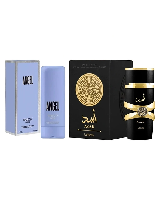 Combo Asad Eau de Parfum Lattafa - 100ml + Hidratante Angel Isabelle - 200ml - Masculino - imagem 1