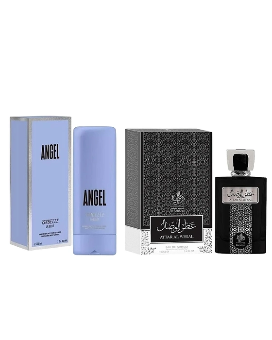 Combo Attar Al Wesal Al Wataniah Eau de Parfum - 100ml + Hidratante Angel Isabelle - 200ml - Masculino - imagem 1