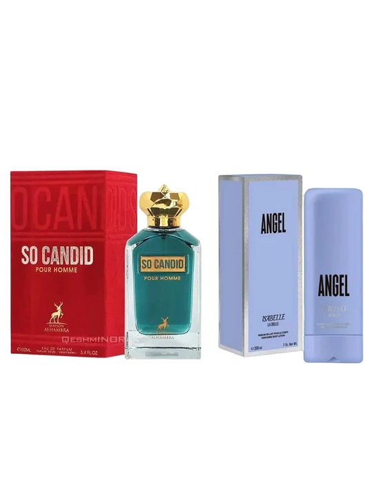 Combo So Candid Pour Homme Maison Alhambra Eau de Parfum - 100ml + Hidratante Angel Isabelle - 200ml - Masculino78987447