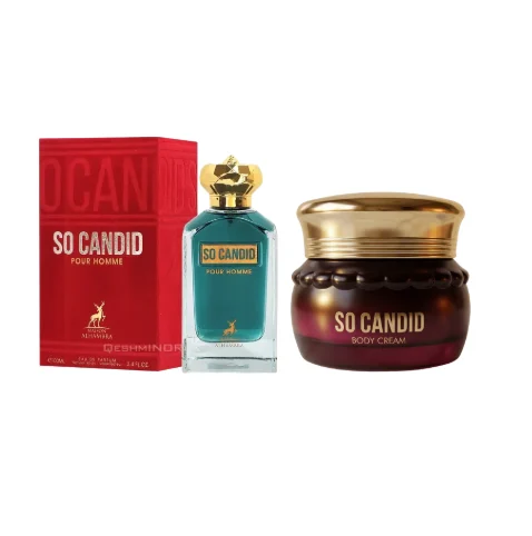 Combo So Candid Pour Homme Maison Alhambra Eau de Parfum - 100ml + Maison Alhambra Body Cream So Candid Pour Homme 110g - imagem 1
