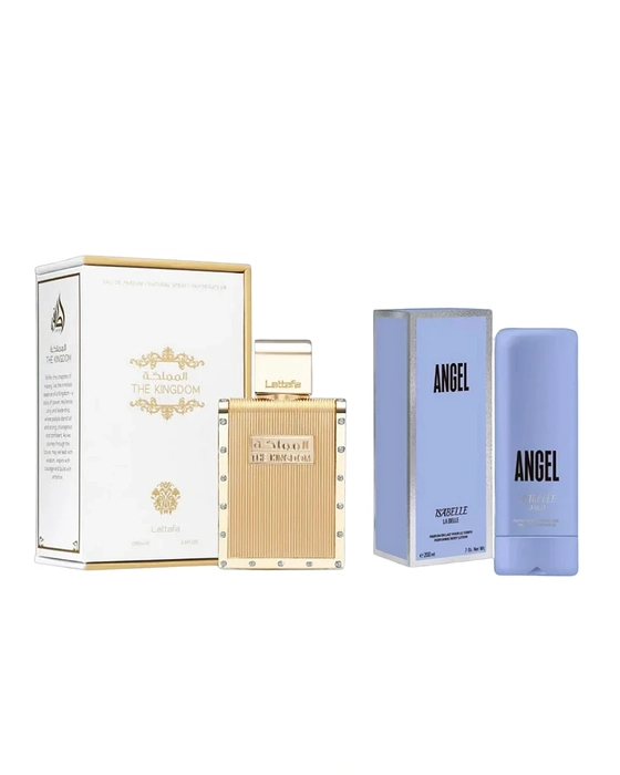 Combo The Kingdom Eau de Parfum Lattafa 100ml + Angel Hidratante Isabelle - 200ml - Masculino - imagem 1