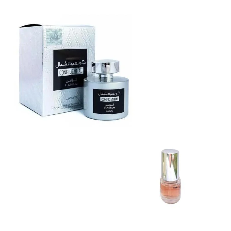DECANTE CONFIDENTIAL PLATINUM LATTAFA 5ML - imagem 1