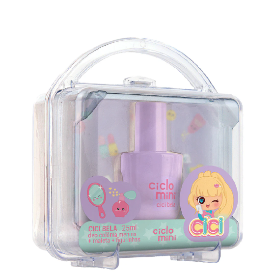 ESTOJO CICLO MINI  DEO COLONIA BELA 25ML+MALETA+FIGURINHAS