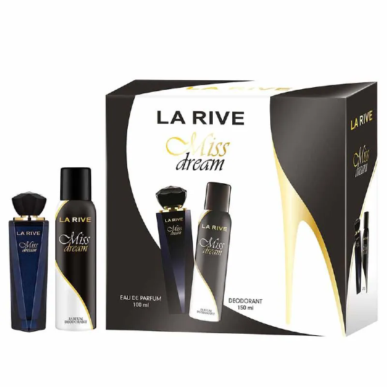 KIT LA RIVE MISS DREAM FEM EDP 100ML + DESODORANTE CORPORAL 150ML