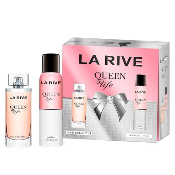 Kit La Rive Queen Of Life EDP 75ml + Desodorante Corporal 150ml