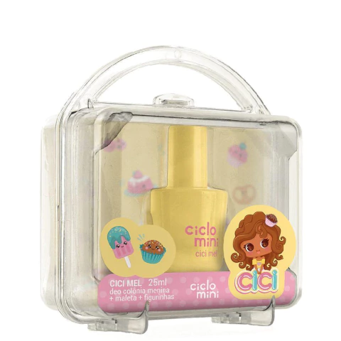 ESTOJO CICLO MINI DEO COLONIA MEL 25ML+MALETA+FIGURINHAS