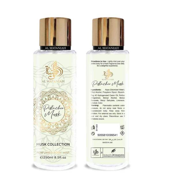 AL WATANIAH PERFUMED BODY MIST PISTACHIO MUSK 250ML