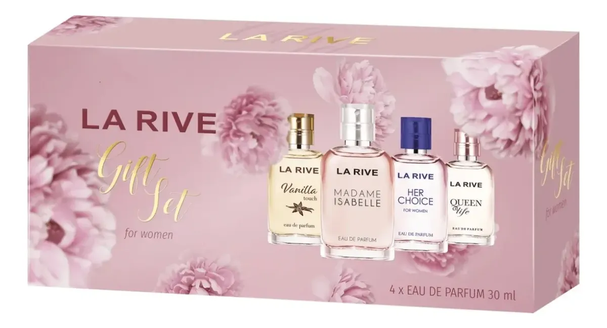 KIT LA RIVE 4X 30ML (VANILA TOUCH-MADAME ISABELLE-HER CHOICE-QUEEN)