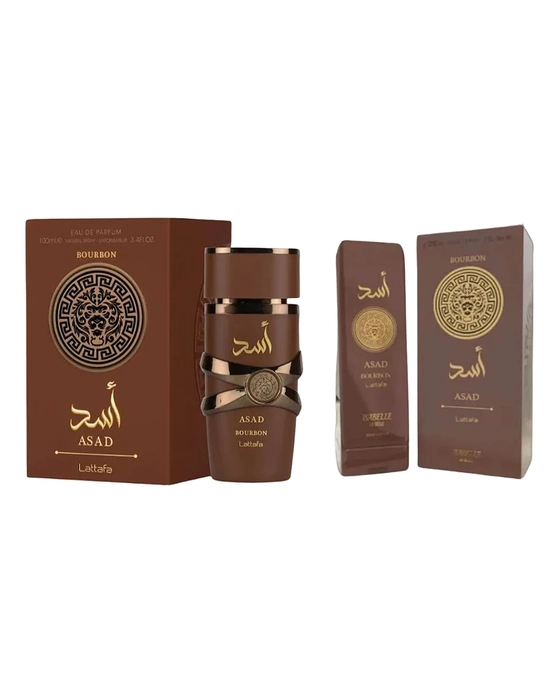 Combo Asad Bourbon Lattafa Eau de Parfum - 100ml + Asad Bourbon Isabelle Hidratante- 200ml - Masculino - miniatura 2