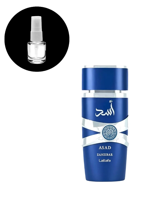 DECANTE LATTAFA ASAD ZANZIBAR LIMITED MASCULINO FRACIONADO 5ML - imagem 1