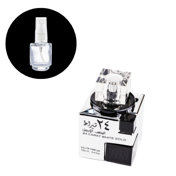 DECANTE LATTAFA 24 CARAT WHITE GOLD 5ML