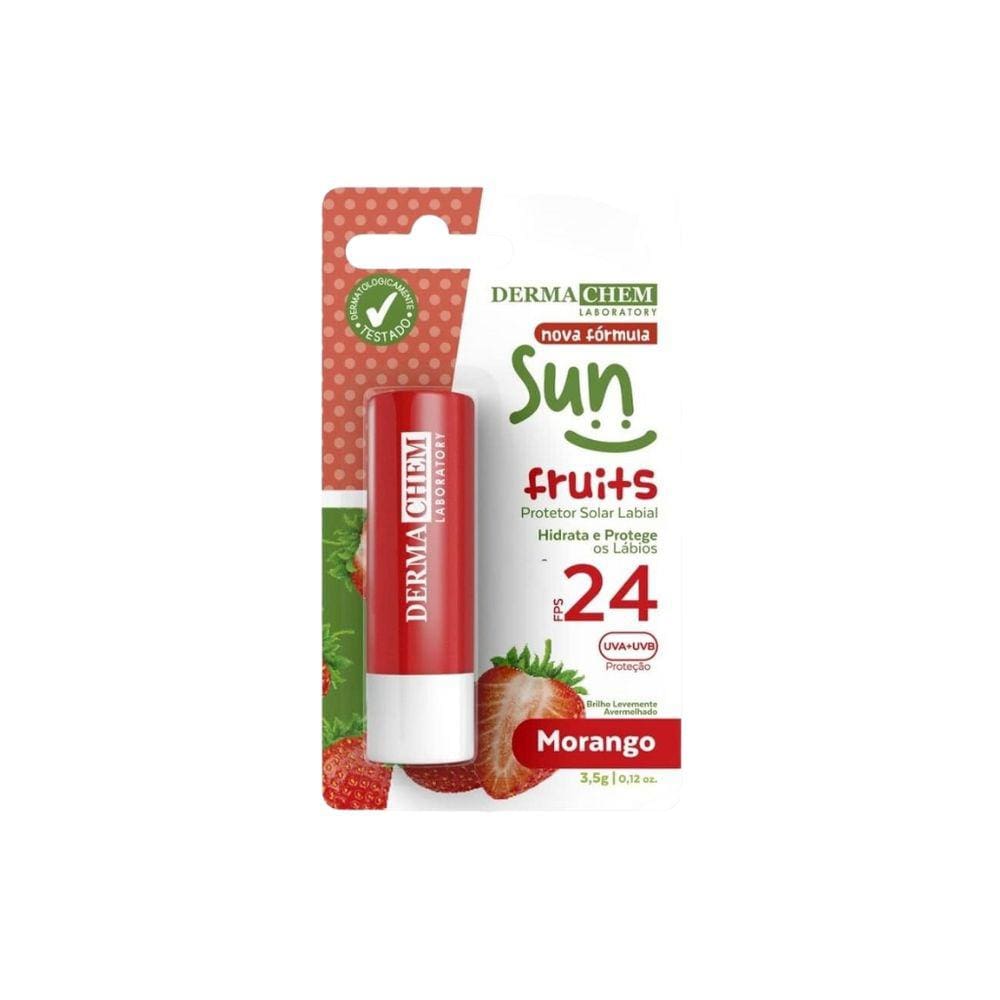PROTETOR SOLAR LABIAL FPS MORANGO 3,5G DERMACHEM - imagem 1