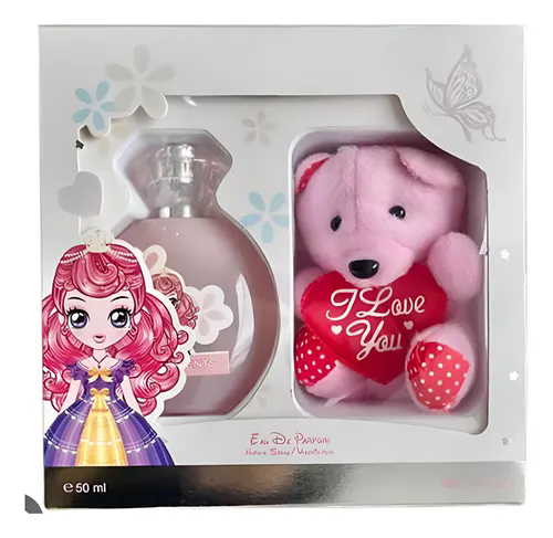 KIT INFANTIL FEM NYC SCENTS ROSA CLARO 50ML+URSINHO