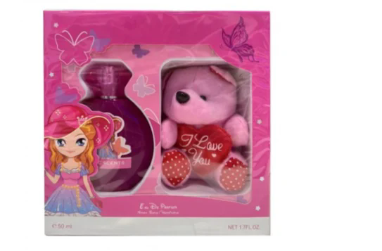 KIT INFANTIL NYC SCENTS ROSA PINK 50ML + URSINHO