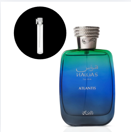 AMOSTRA PERFUME RASASI HAWAS ATLANTIS FOR MEN EDP 1ML - imagem 1
