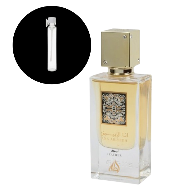 AMOSTRA LATTAFA ANA ABIYEDH LEATHER 1ML