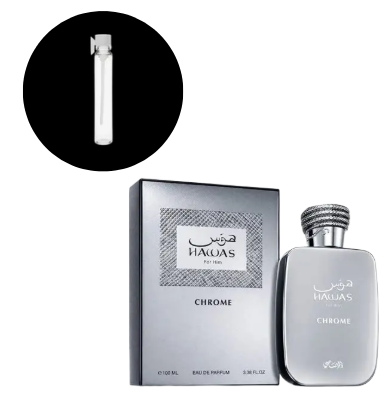 AMOSTRA RASASI HAWAS CHROME 1ML