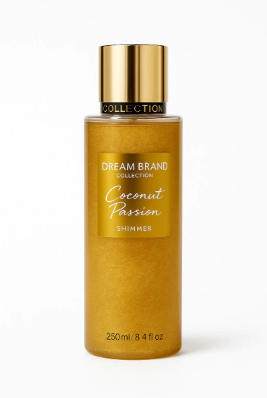 BODY SPLASH DREAM BRAND SHIMMER COM GLITER COCONUT PASSION 250ML