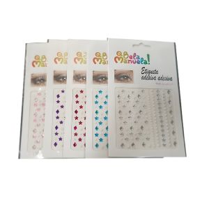 ADESIVO STRASS PARA ROSTO COLORIDO - QBELA MANUELA - imagem 1
