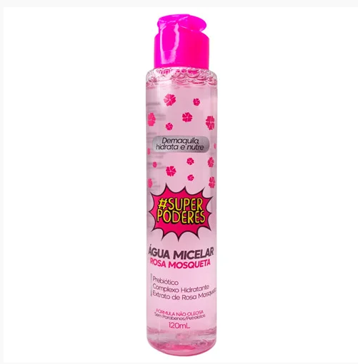 AGUA MICELAR ROSA MOSQUETA 120 ML - SUPER PODERES