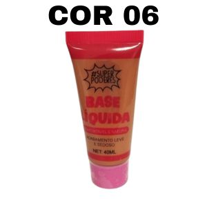BASE LIQUIDA CONFORTAVEL E NATURAL 40ML 6 TONS - SUPER PODERES COR:06 - imagem 1