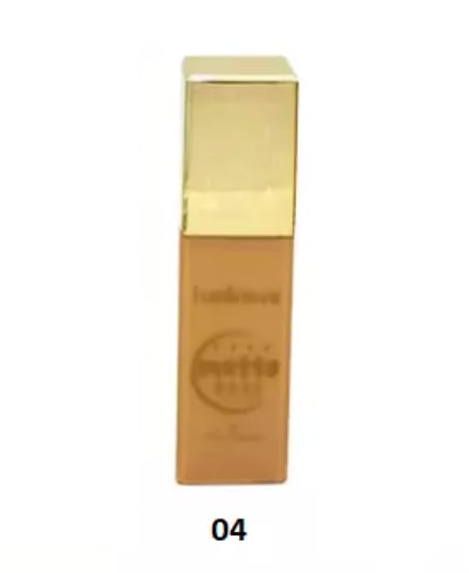 BASE LIQUIDA MATTE LONGA DURAÇÃO (COR 01 AO 06) -LUA E NEVE COR:04
