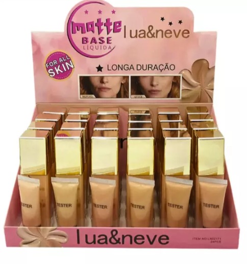 BASE LIQUIDA MATTE LONGA DURAÇÃO (COR 01 AO 06) -LUA E NEVE COR:06 - miniatura 2