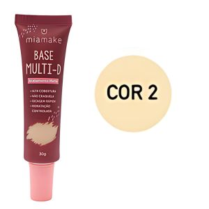 BASE LIQUIDA MATTE MULTI-D (5 CORES) -MIAMAKE COR:COR2