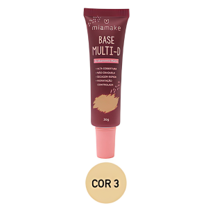BASE LIQUIDA MATTE MULTI-D (5 CORES) -MIAMAKE COR:COR3 - miniatura 2