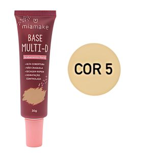BASE LIQUIDA MATTE MULTI-D (5 CORES) -MIAMAKE COR:COR5