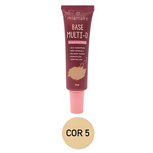 BASE LIQUIDA MATTE MULTI-D (5 CORES) -MIAMAKE COR:COR5 - miniatura 2