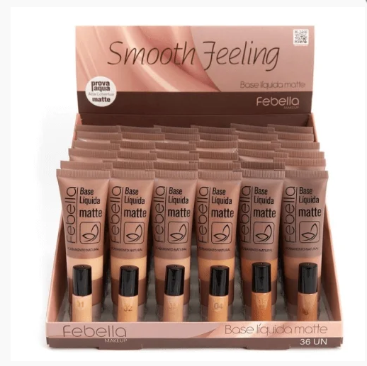 BASE LIQUIDA MATTE SMOOTH FEELING - FEBELLA COR:COR-1 - miniatura 3