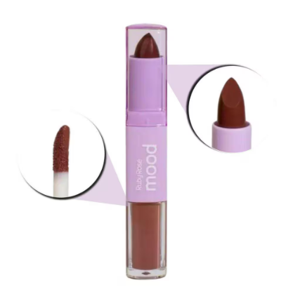 BATOM DUO MATTE 2 EM 1 MOOD (06 CORES) - RUBY ROSE COR:CM-17 - imagem 1