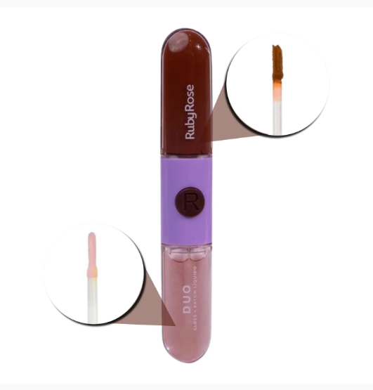 BATOM E GLOSS LIQUIDO DUO (06 CORES) - RUBY ROSE COR:569-10