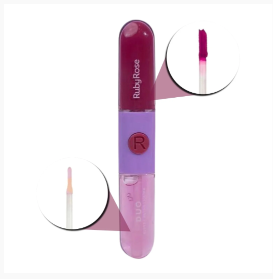 BATOM E GLOSS LIQUIDO DUO (06 CORES) - RUBY ROSE COR:569-11
