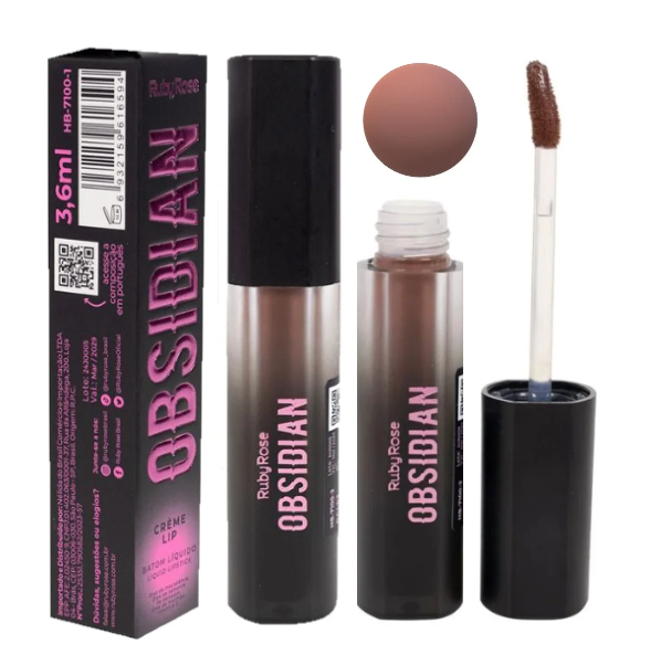 Batom Liquido Creme Lip Obsidian - Ruby Rose