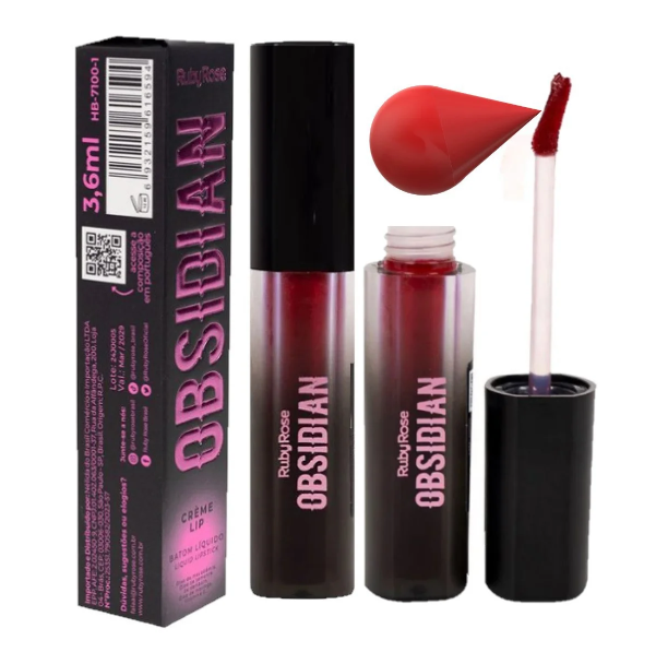 Batom Liquido Creme Lip Obsidian - Ruby Rose