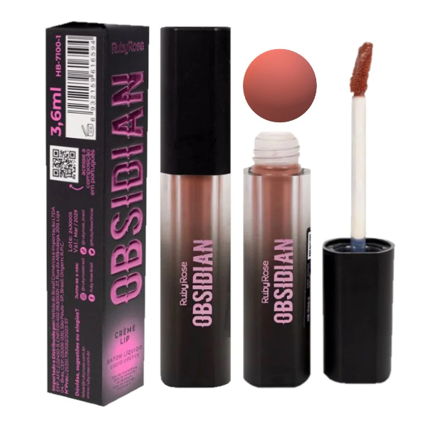 Batom Liquido Creme Lip Obsidian - Ruby Rose