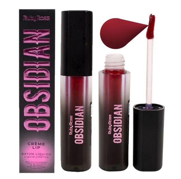 Batom Liquido Creme Lip Obsidian - Ruby Rose