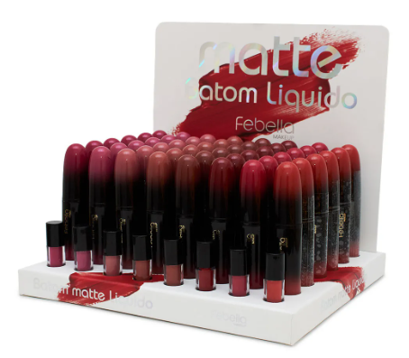 Batom Liquido Matte Ovo (8 Tons) - Febella Cor:c-7 — miniatura 4